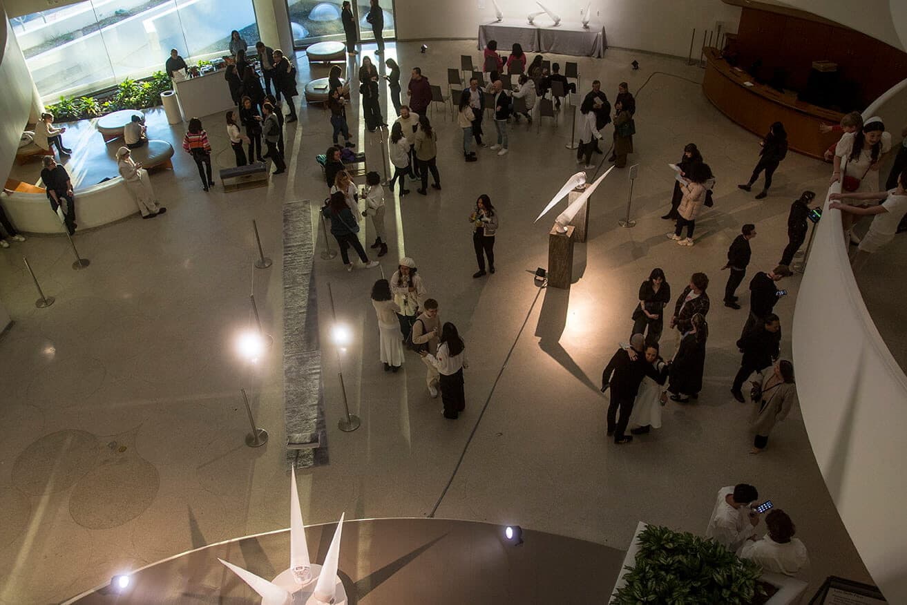 Aerial view of the rotunda floor during the event