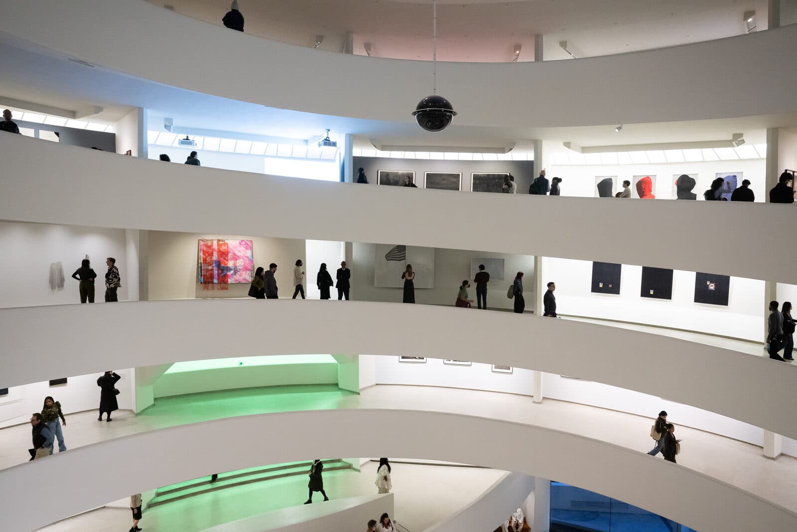 View across the museum's spiral galleries
