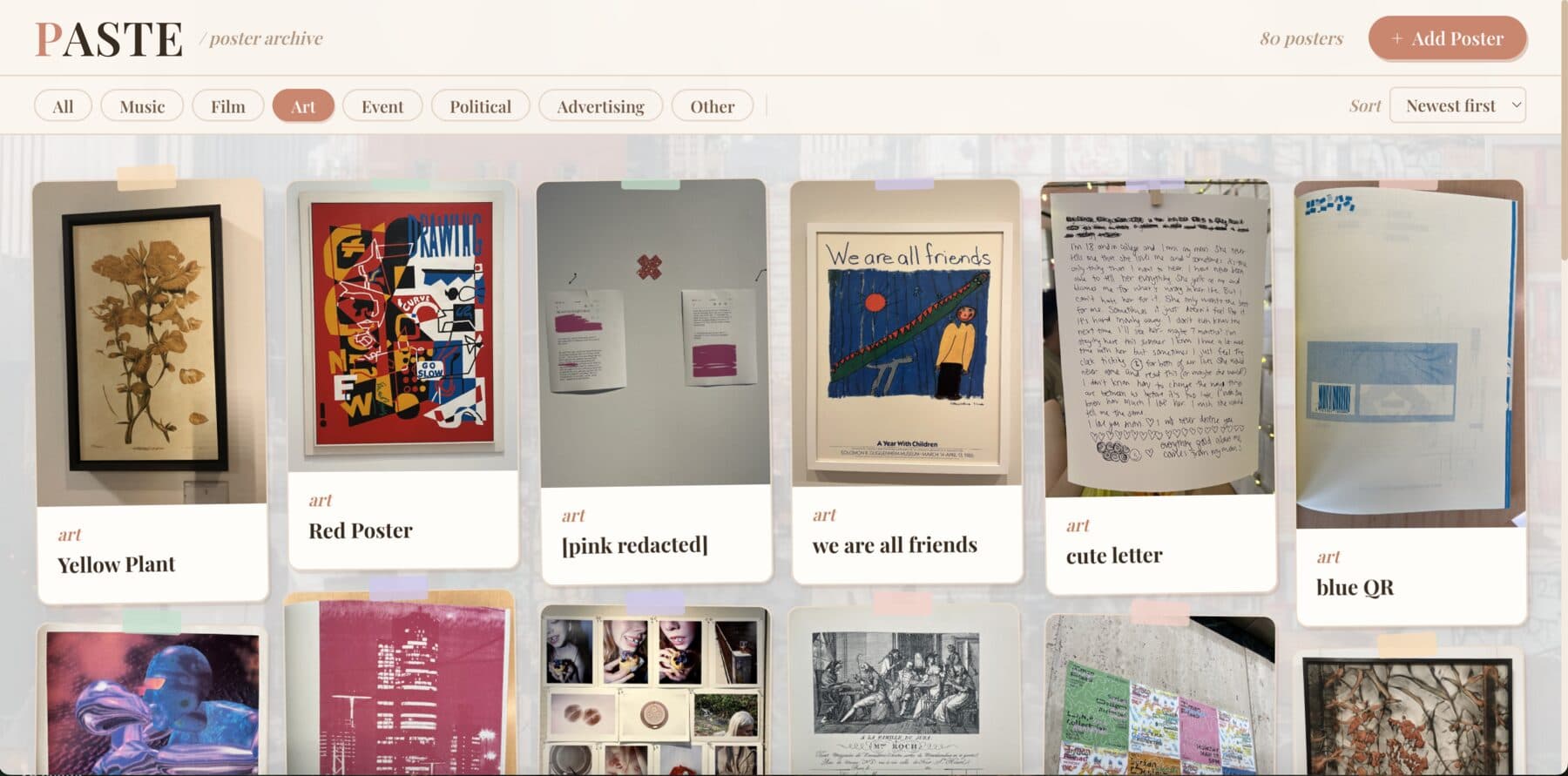 PASTE — Archive grid view