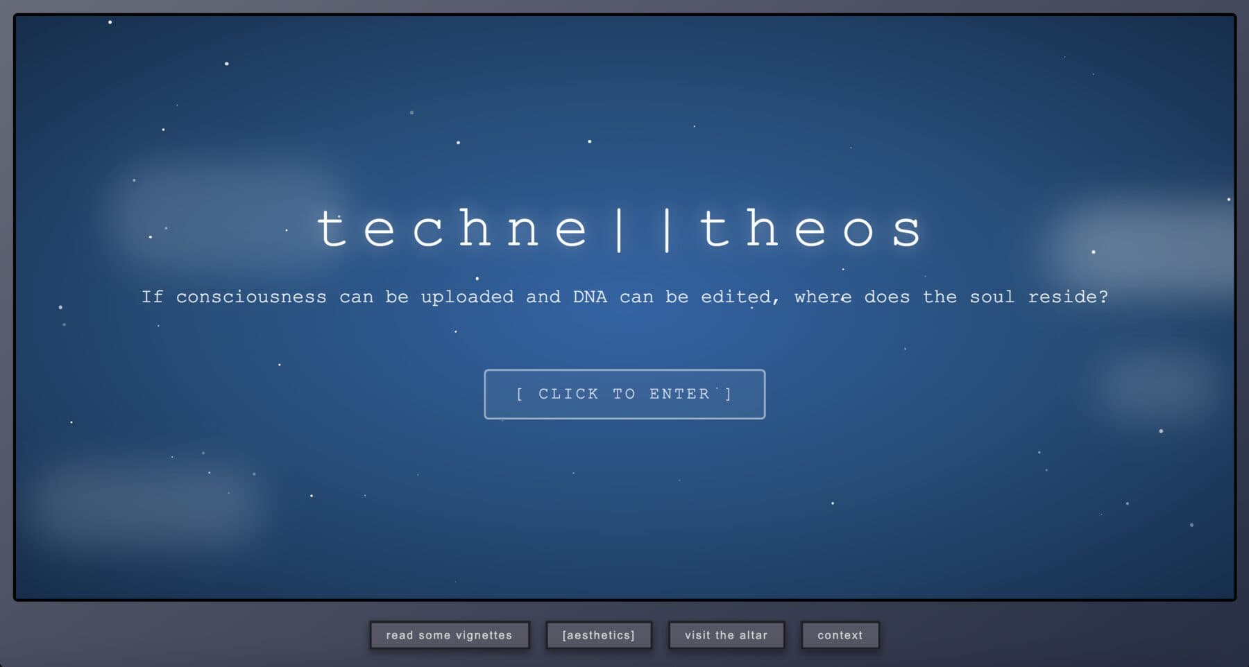 Techne — Digital altar of relics and artifacts